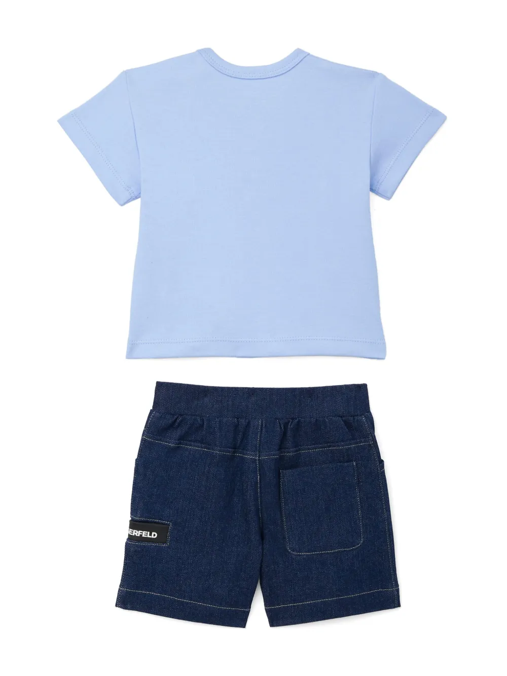 Karl Lagerfeld Kids Shorts met logoprint - Blauw