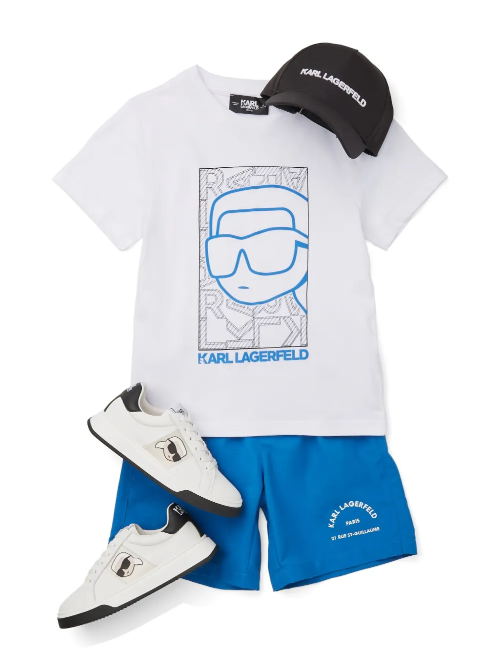 Karl Lagerfeld Kids T-shirt met print Wit