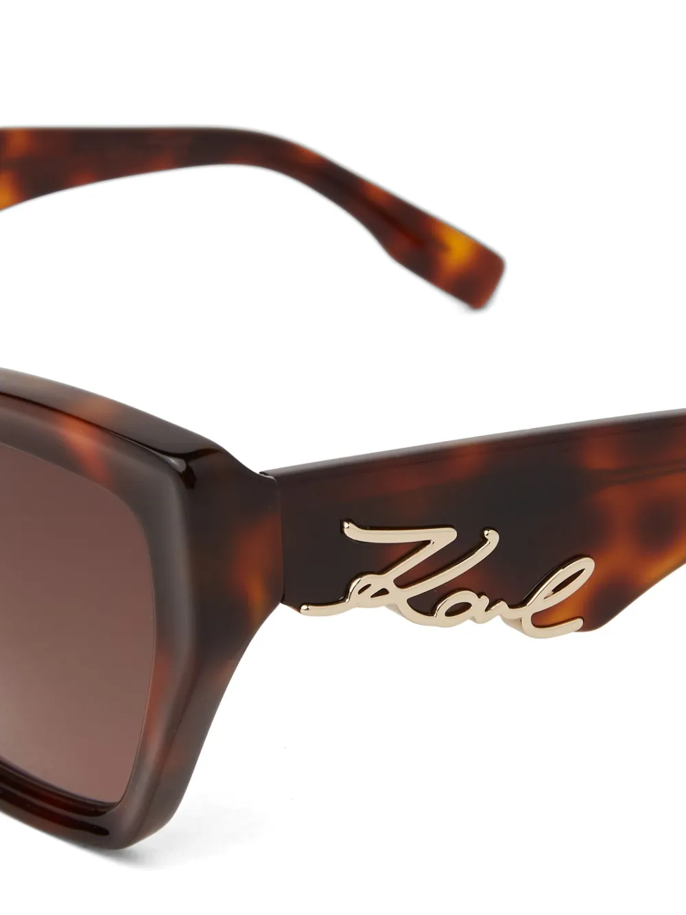 Karl Lagerfeld Zonnebril met kenmerkend uitgesneden detail Bruin