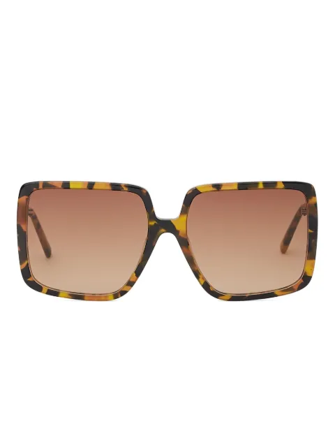 Karl Lagerfeld lentes de sol con armazón cuadrada estilo carey