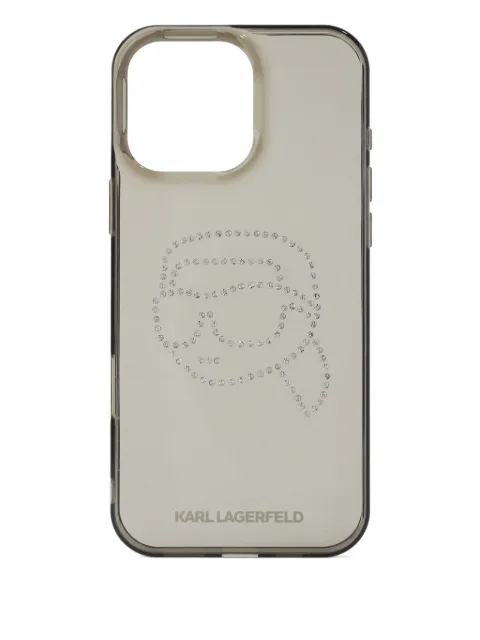Karl Lagerfeld funda para iPhone 16 pro con logo