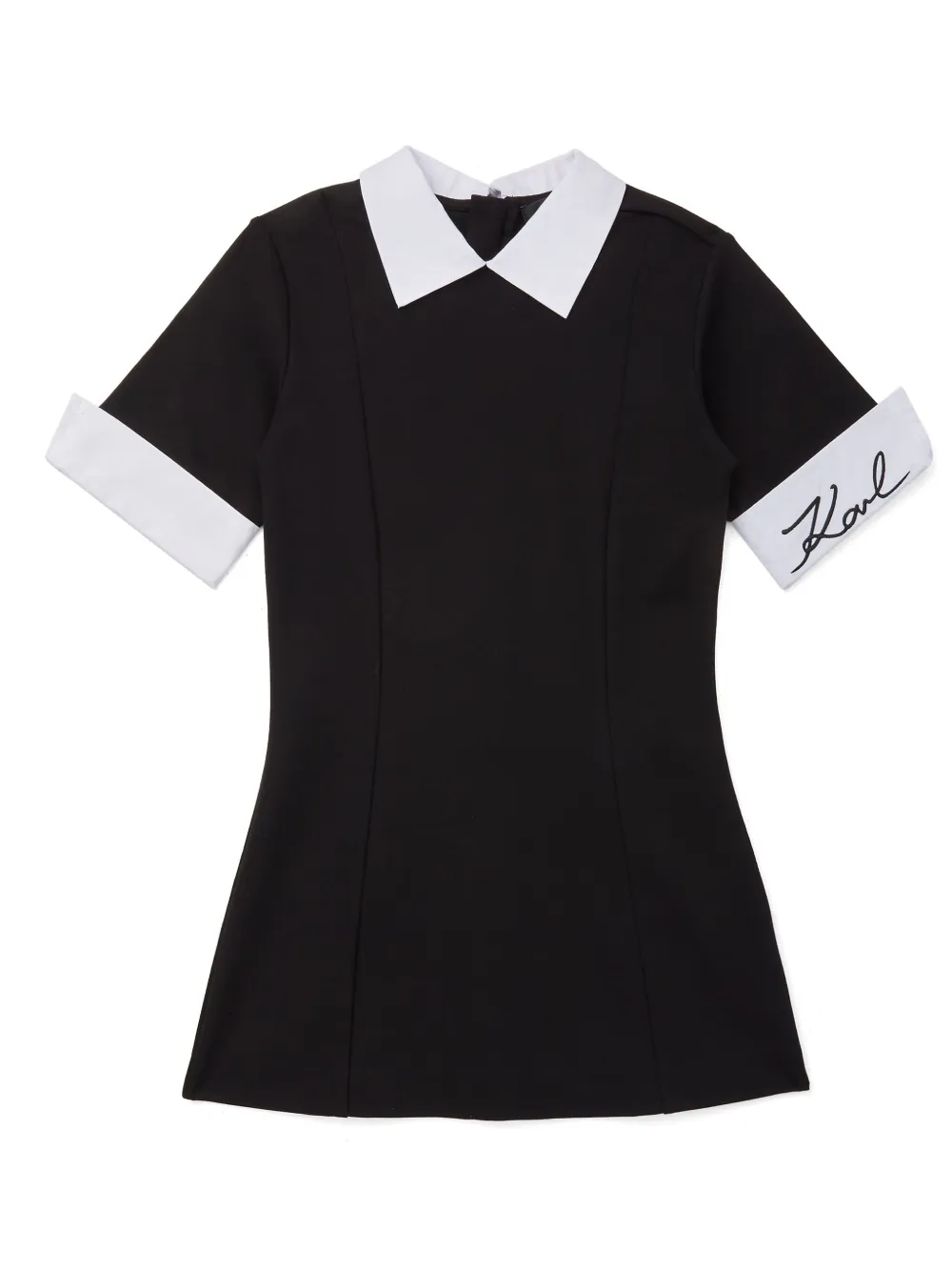 Karl Lagerfeld Kids contrasting-collar dress | Black | Image 1