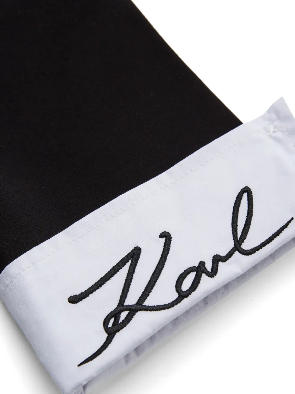 Karl Lagerfeld Kids Jurk met contrasterende kraag Zwart