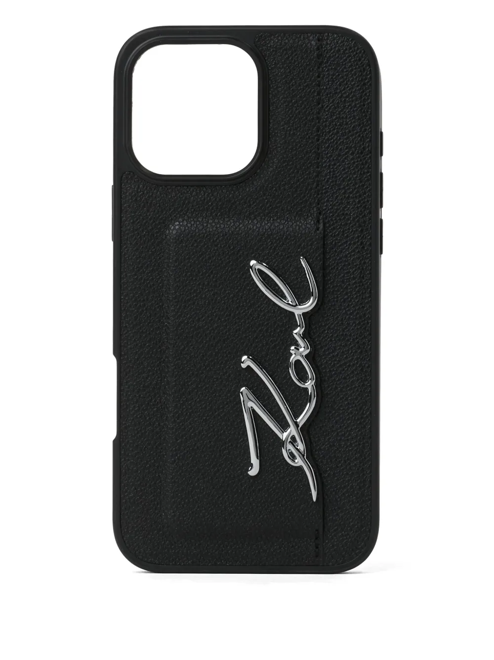 Karl Lagerfeld Cover per iPhone 16 Pro con logo | nero | Image 1