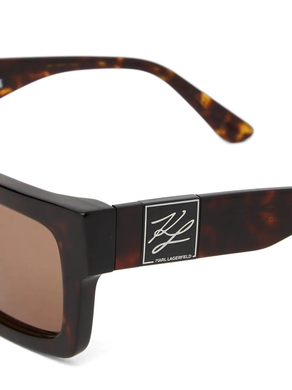 Karl Lagerfeld Zonnebril met kenmerkend logo Bruin