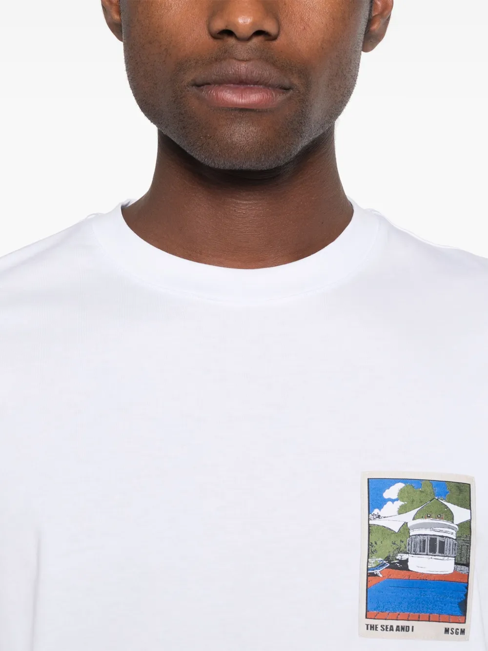 MSGM T-shirt met patchdetail Wit