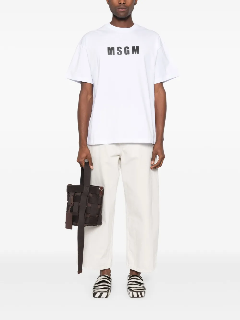 MSGM T-shirt met logoprint - Wit