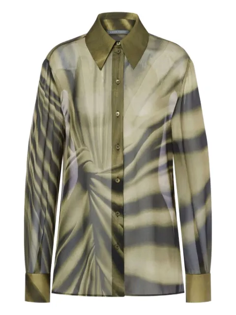 Alberta Ferretti swirl-print silk shirt