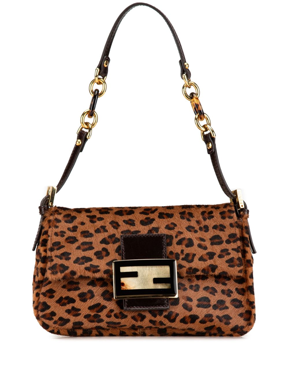 2000-2010 Leopard Print Pony Hair Chain shoulder bag