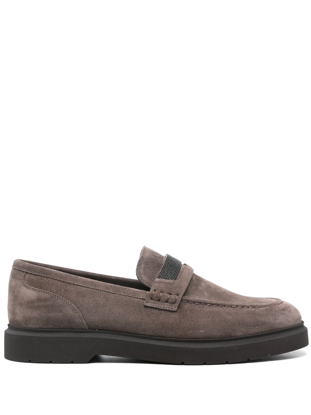 Brunello Cucinelli Monili chain-detail loafers - Grey