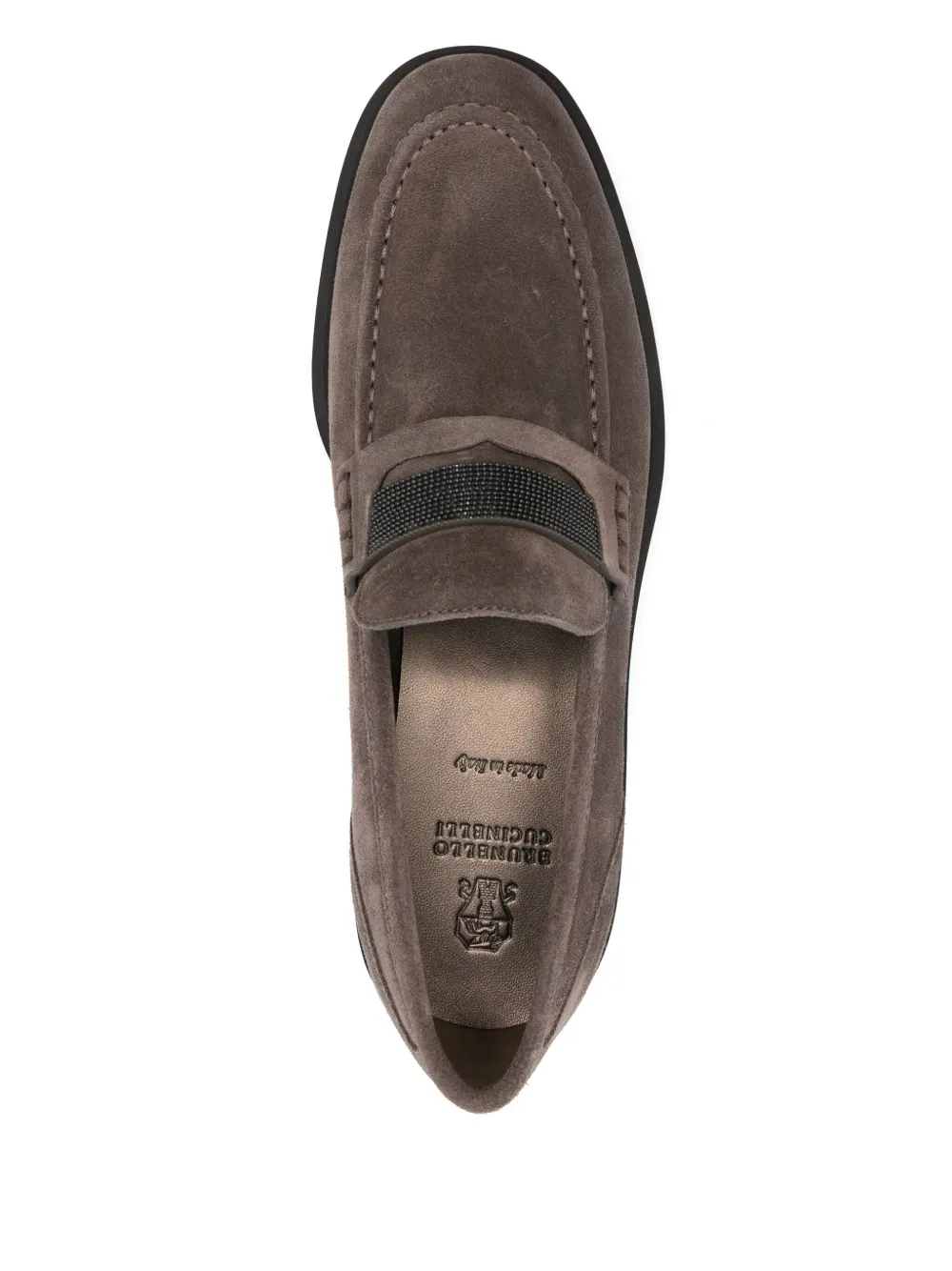 Brunello Cucinelli Monili chain-detail loafers Grey