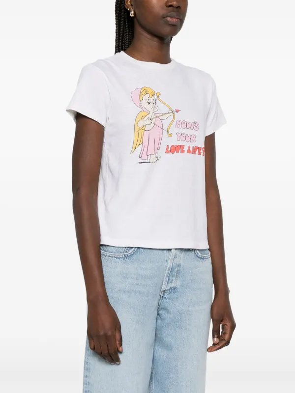 RE/DONE Love Life Tシャツ | ホワイト | FARFETCH JP