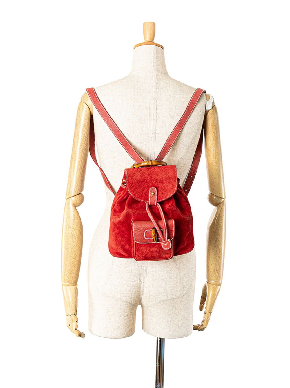 Gucci Pre-Owned 2000-2015 Bamboo Suede backpack - Rood