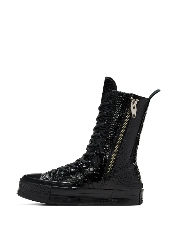 Converse Chuck 70 Plus X High Leather Boots | Black | FARFETCH Converse Chuck 70 Plus X High Leather Boots | Black | FARFETCH