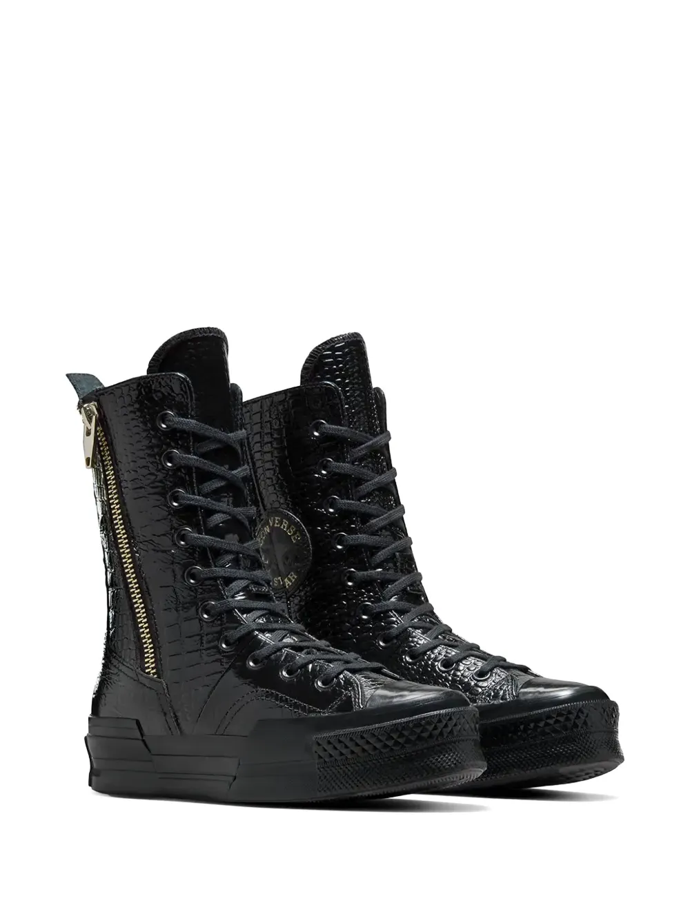 Converse Chuck 70 Plus X High leren laarzen - Zwart