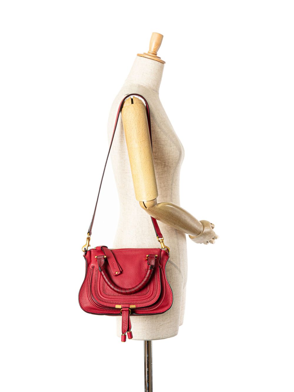 Chloé Pre-Owned 2000-2020 Small Grained Leather Marcie satchel - Rood