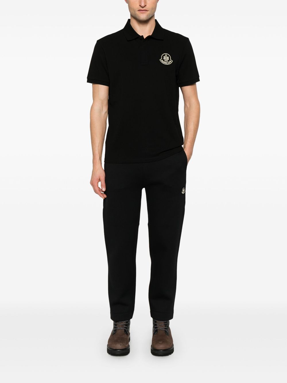 Moncler Year of the Snake poloshirt met patch - Zwart