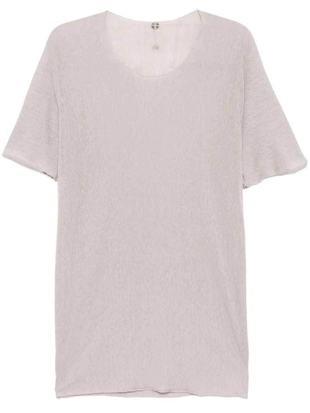 Label Under Construction Round-neck T-shirt In Grey