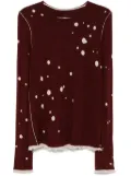 Ziggy Chen round-neck jumper - Red