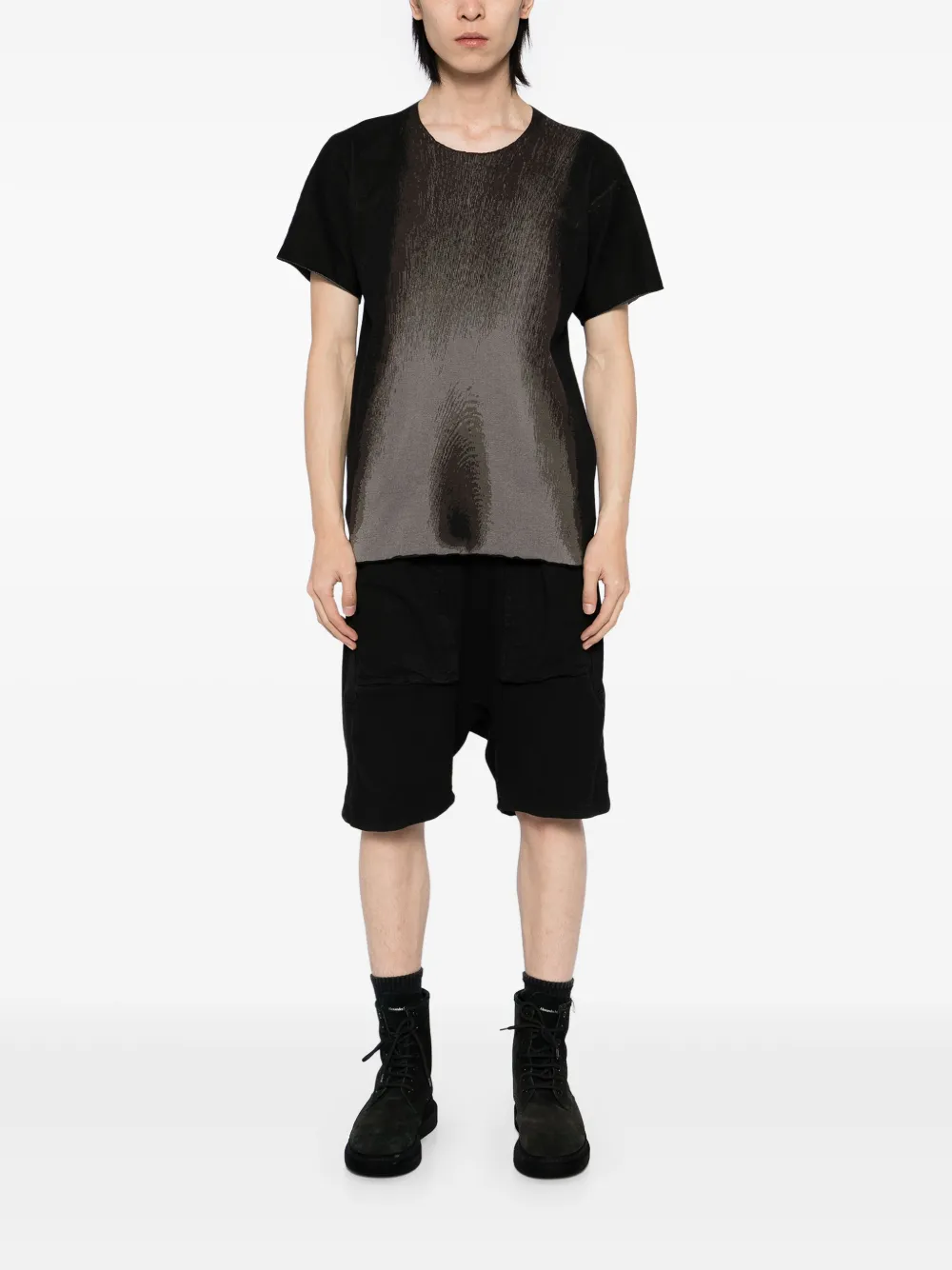 Label Under Construction T-shirt met grafische print - Zwart
