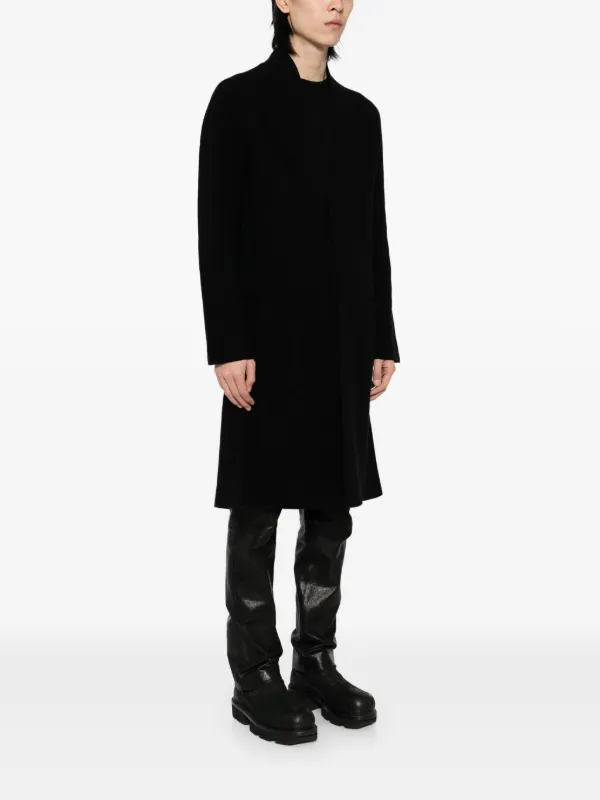 ［ゆう］Text SingleBreasted Coat Label Under Construction single-breasted Coat | Black | FARFETCH