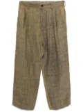 Ziggy Chen linen trousers - Green