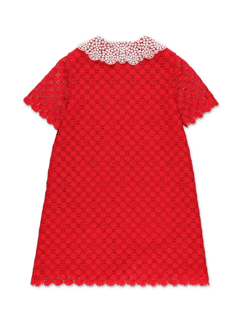 Gucci Kids Double G floral dress - Rood