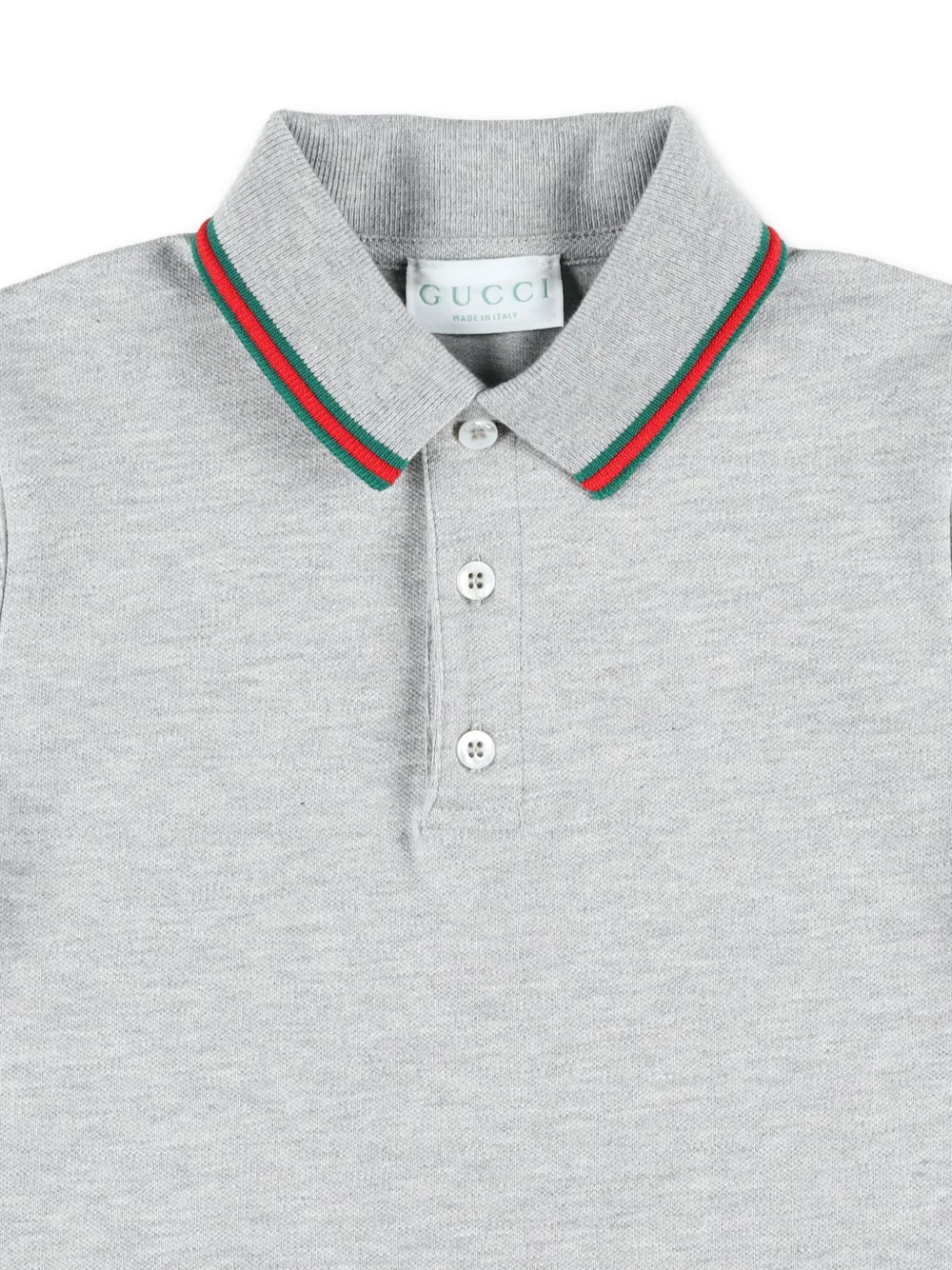 Gucci Kids Poloshirt met gestreept detail Grijs