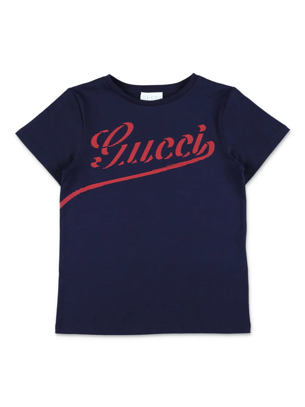 Gucci Kids T-shirt met logoprint Blauw