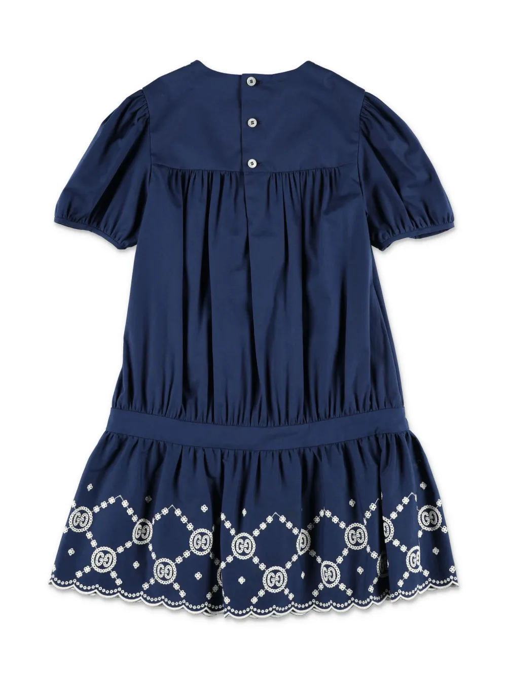 guccikids Gucci Kids Katoenen jurk - Blauw