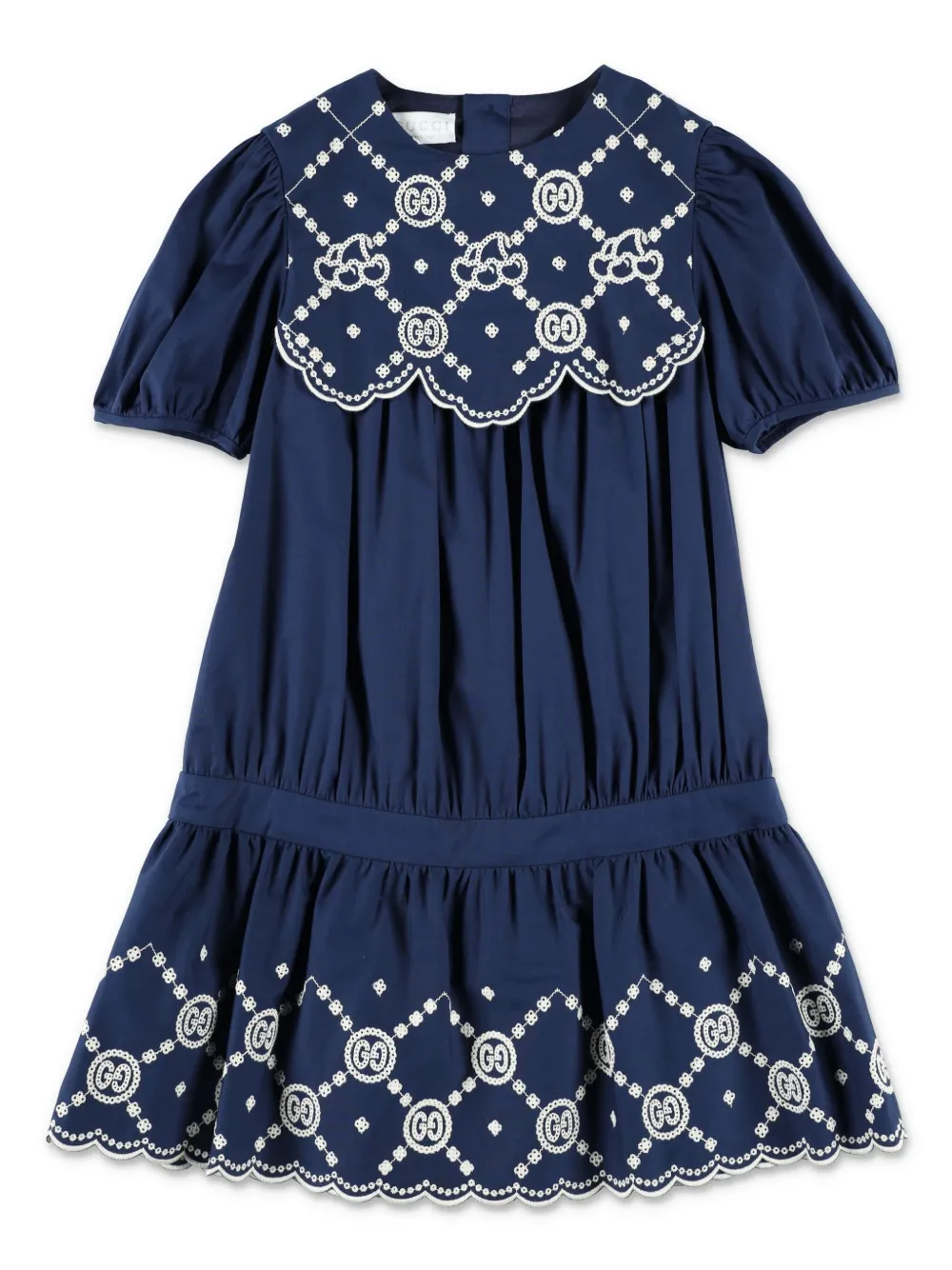 Gucci Kids Katoenen jurk Blauw