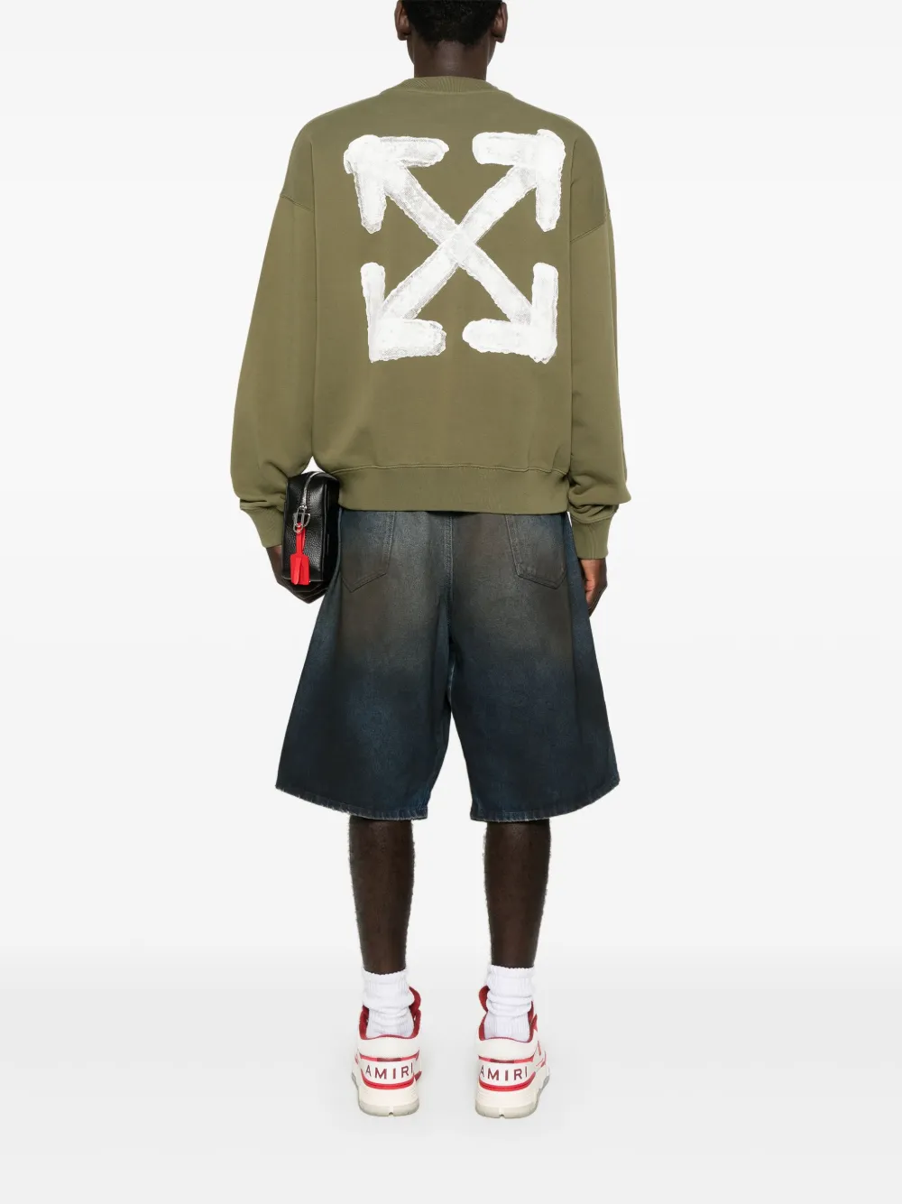 Off-White Spray Arrow sweater - Groen