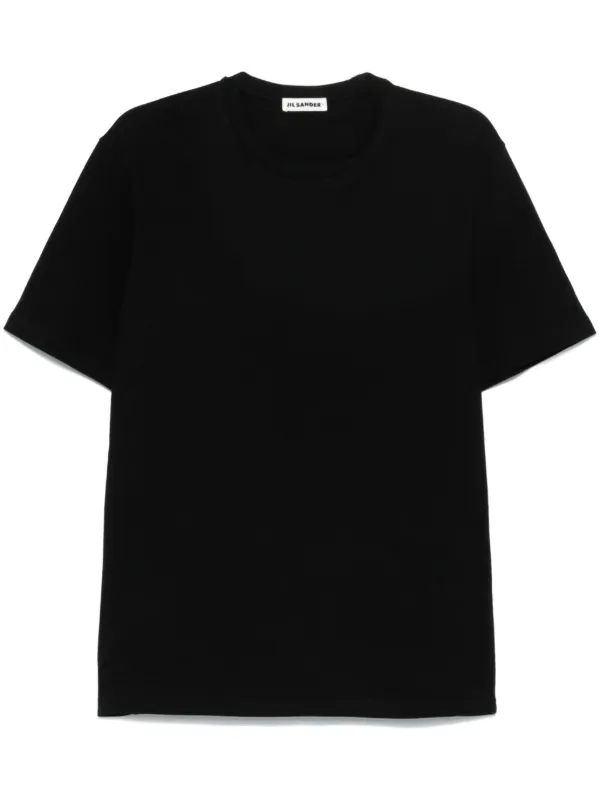 Jil Sander Logo-patch T-shirt in Black