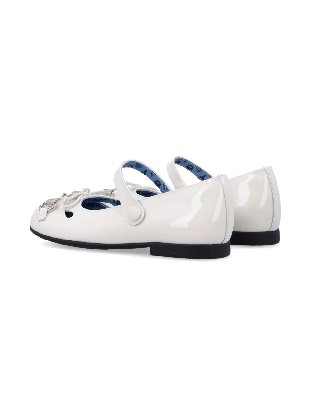 Gucci Kids Horsebit ballerina's Wit