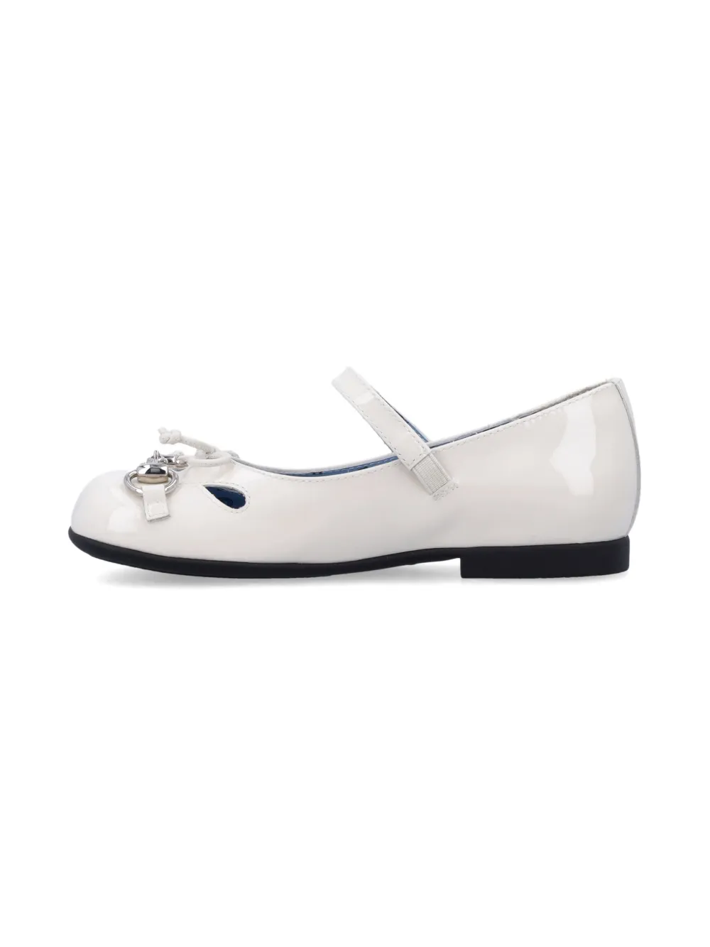Gucci Kids Horsebit ballerina's Wit