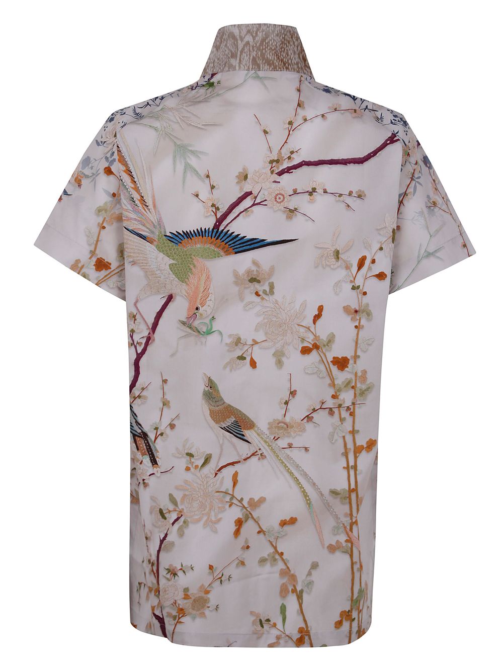 Pierre-Louis Mascia floral-print button-up cotton shirt - Beige