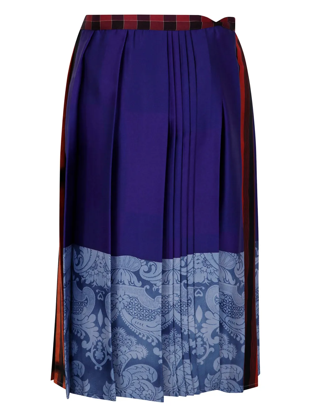 pierre-louismascia Pierre-Louis Mascia Geplooide rok met batikprint - Blauw