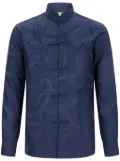 Shanghai Tang patterned-jacquard shirt - Blue