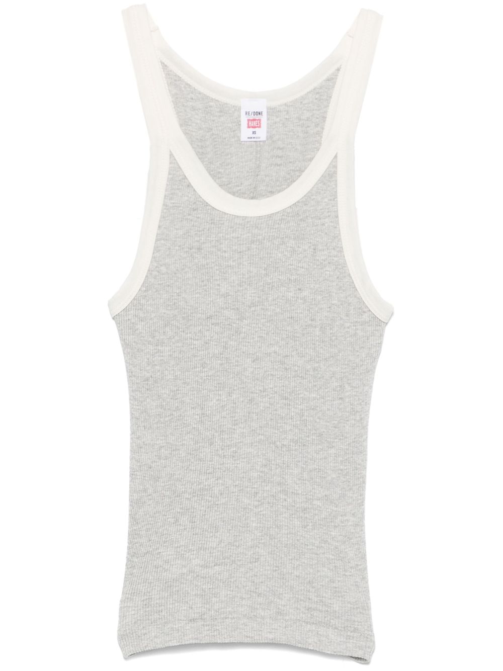 RE DONE x Hanes geribbelde tanktop Grijs