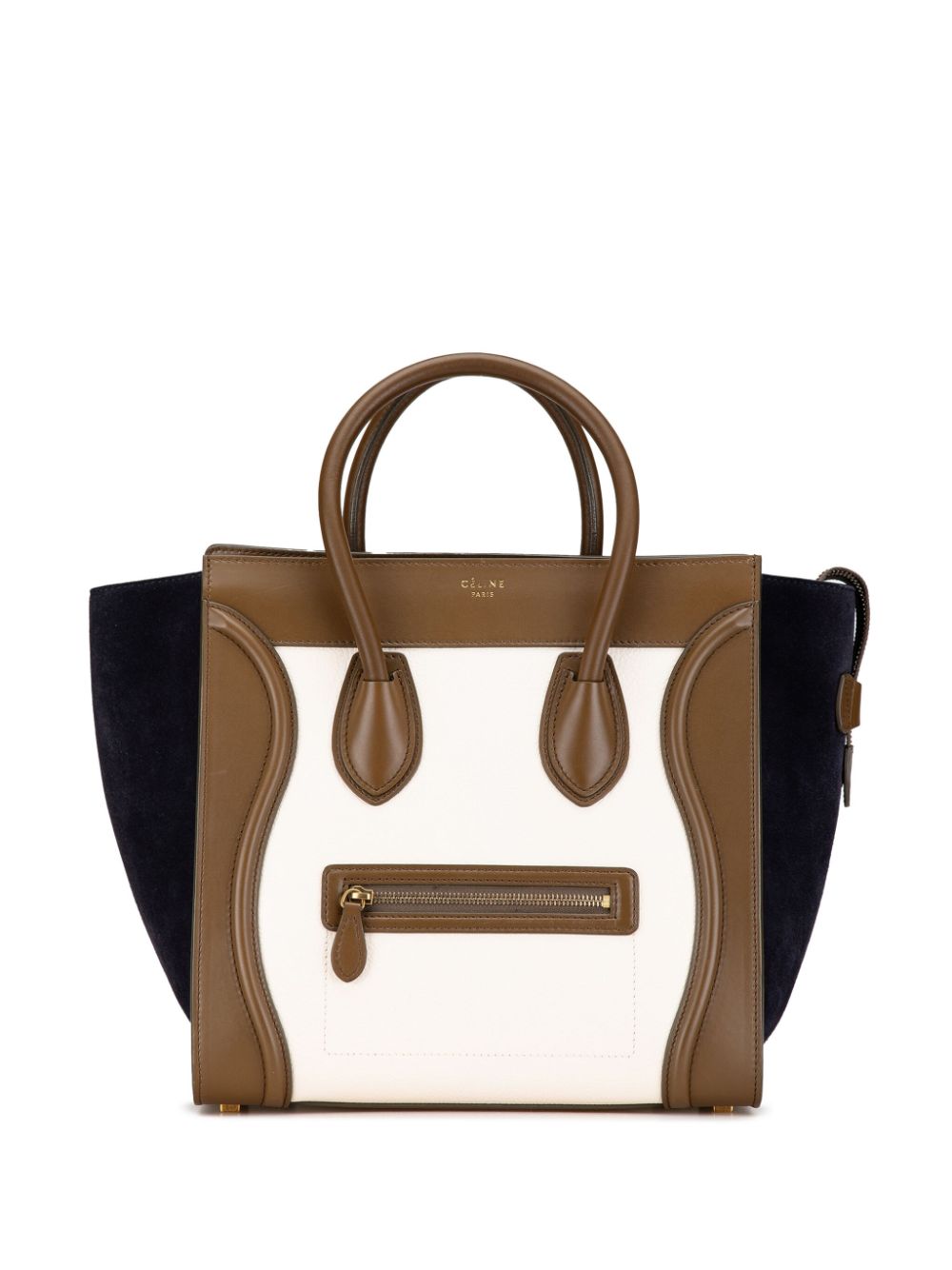 2013 Mini Tricolor Calfskin Luggage Tote handbag