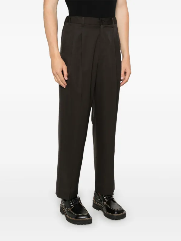 stein ブラック プリーツ スラックス