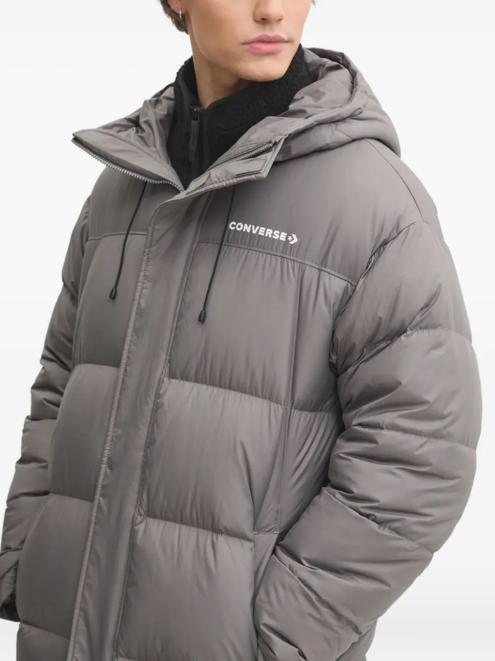 Converse Donsjack met capuchon Grijs