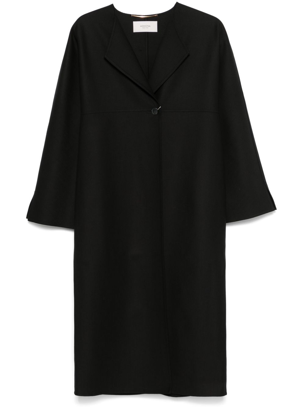 Agnona single-breasted coat - Black