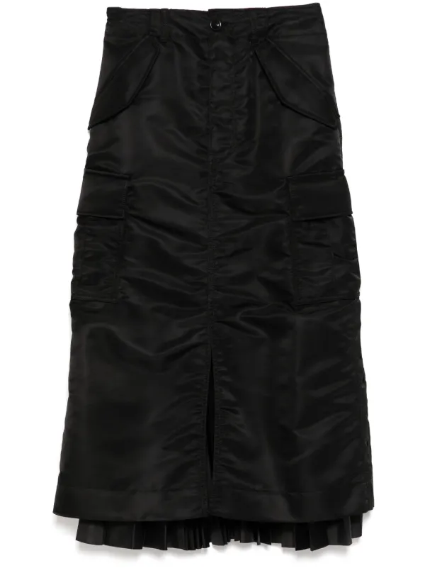sacai パネルスカート Sacai パネル スカート | ブラック | FARFETCH JP