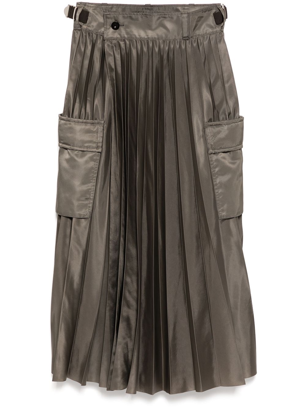 sacai pleat detailed skirt - Grey