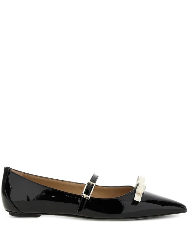 Stuart Weitzman Felicity Ballerina Shoes Black FARFETCH IN