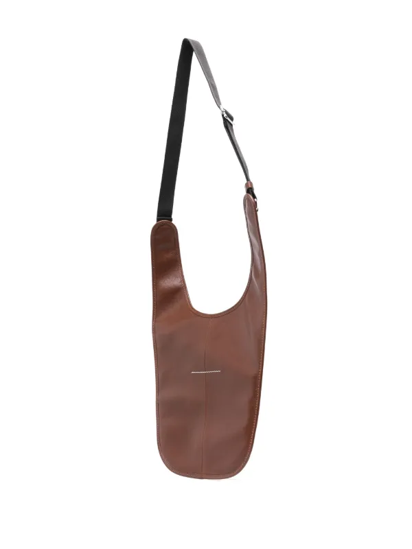 MM6 Maison Margiela レザーショルダーバッグ | ブラウン MM6 Maison Margiela レザーショルダーバッグ | ブラウン