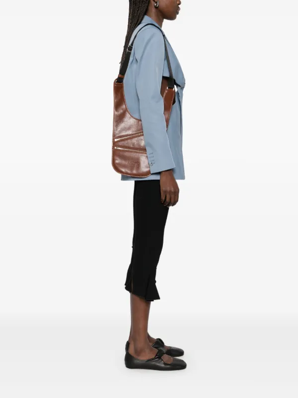 MM6 Maison Margiela レザーショルダーバッグ | ブラウン