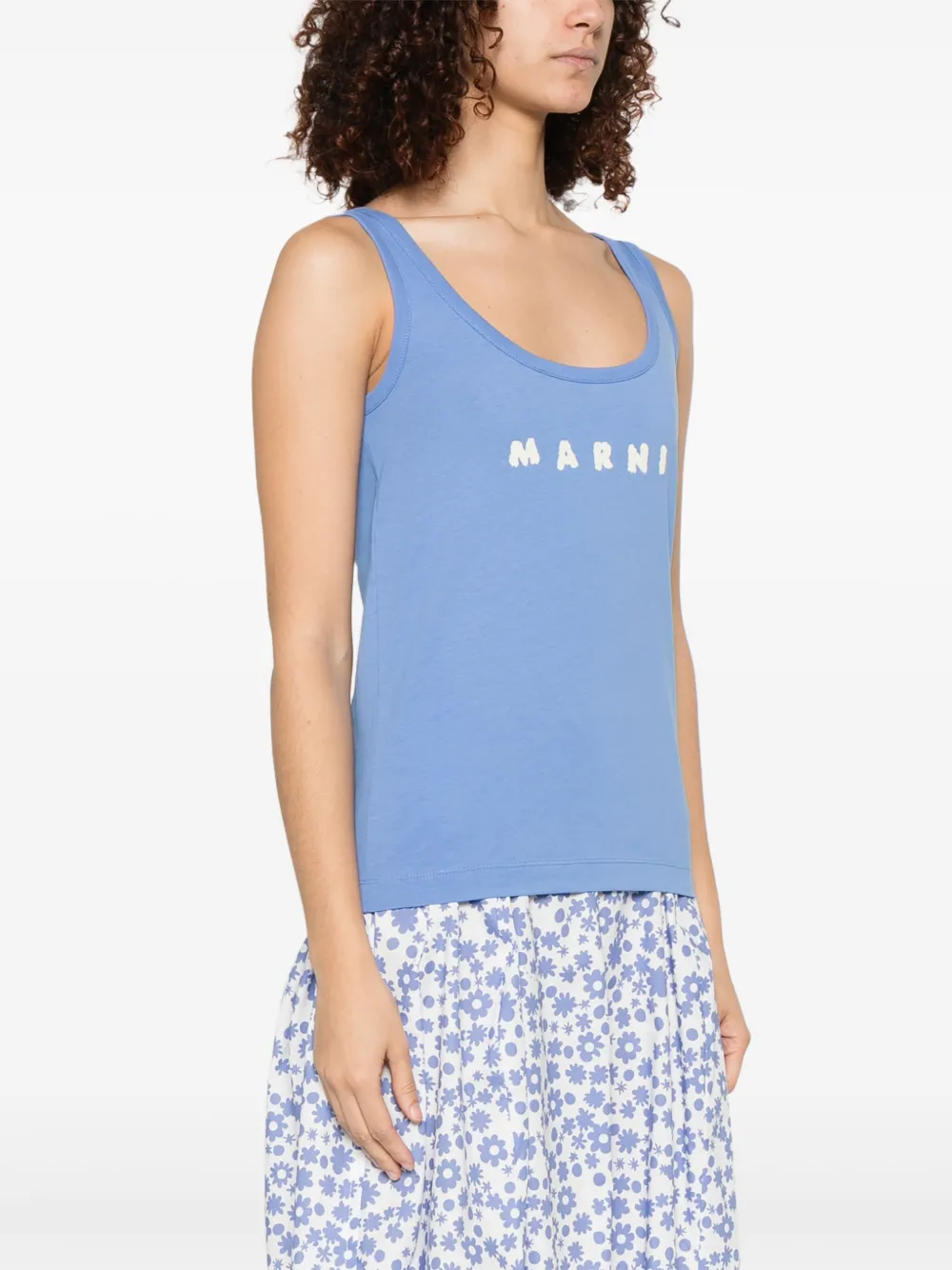 MARNI LOGO-PRINT TANK TOP