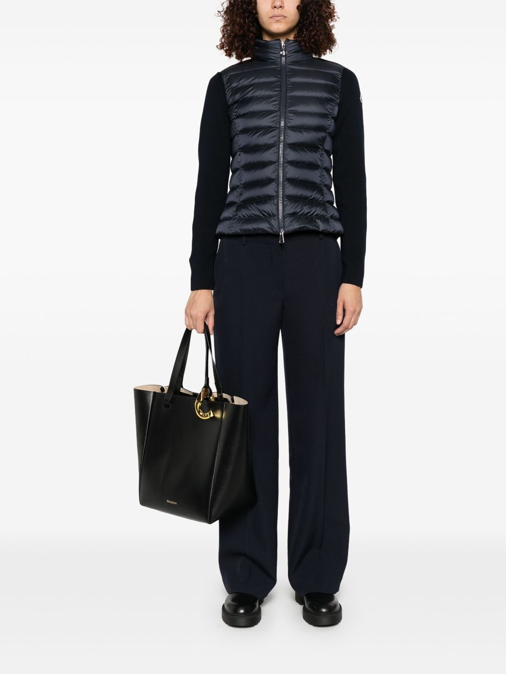 Moncler padded zip-up cardigan - Blue